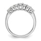 14k White Gold 7-Stone Shared Prong 1/2 carat Complete Round Diamond Band