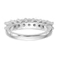 14k White Gold 7-Stone Shared Prong 1 carat Complete Round Diamond Band