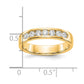 14k Yellow Gold 7-Stone 3/8 carat Round Diamond Complete Channel Band