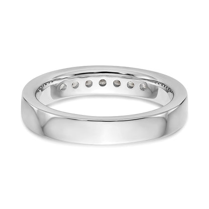 0.25ct. CZ Solid Real 14K White Gold 7-2mm Stone Channel Wedding Band Ring