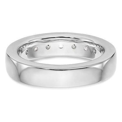 0.98ct. CZ Solid Real 14K White Gold 7-3.3mm Stone Channel Wedding Band Ring
