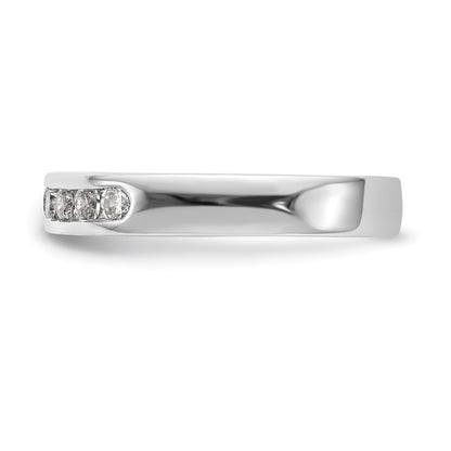0.35ct. CZ Solid Real 14K White Gold 7-2.3mm Stone Channel Wedding Band Ring