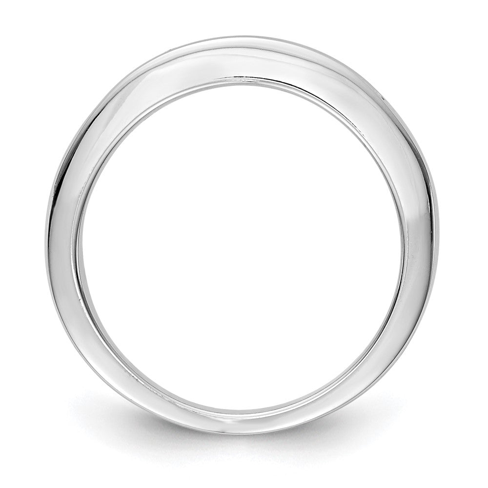 0.45ct. CZ Solid Real 14K White Gold 7-Stone Channel Wedding Band Ring