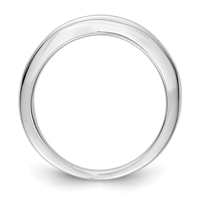 0.45ct. CZ Solid Real 14K White Gold 7-Stone Channel Wedding Band Ring