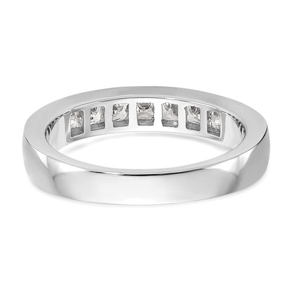 0.75ct. CZ Solid Real 14K Yellow Gold 7-Stone Channel Wedding Band Ring