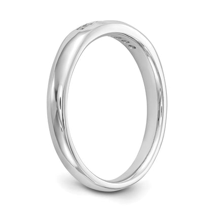 0.14ct. CZ Solid Real 14K White Gold 7-Stone Channel Wedding Band Ring
