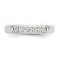 14K White Gold 7-Stone Real Diamond Channel Band