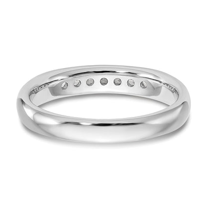0.20ct. CZ Solid Real 14K White Gold 7-Stone Channel Wedding Band Ring