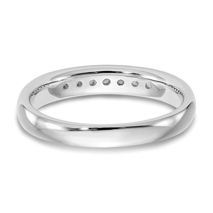 0.20ct. CZ Solid Real 14K White Gold 7-Stone Channel Wedding Band Ring