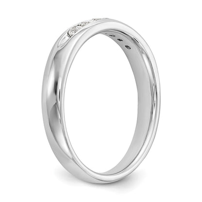 0.20ct. CZ Solid Real 14K White Gold 7-Stone Channel Wedding Band Ring