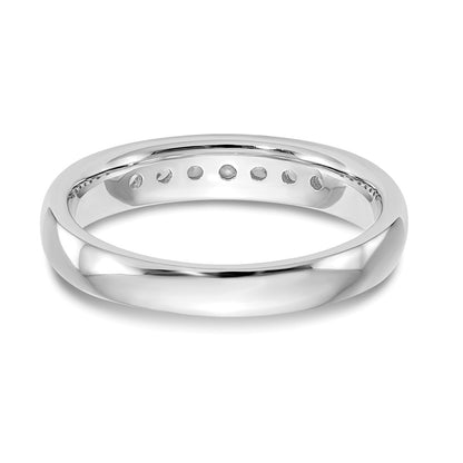 0.27ct. CZ Solid Real 14K White Gold 7-Stone Channel Wedding Band Ring