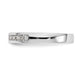 14K White Gold 8-Stone Real Diamond Channel Band