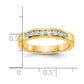 14K Yellow Gold 8-Stone Real Diamond Channel Band