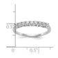 14k White Gold 9-Stone Shared Prong 1/3 carat Complete Round Diamond Band