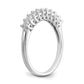 14k White Gold 9-Stone Shared Prong 1/2 carat Complete Round Diamond Band