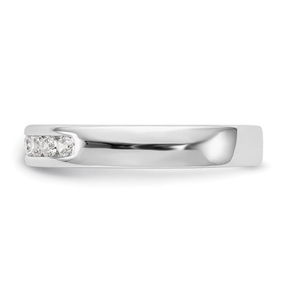 0.25ct. CZ Solid Real 14K White Gold 9-1.9mm Channel Wedding Band Ring