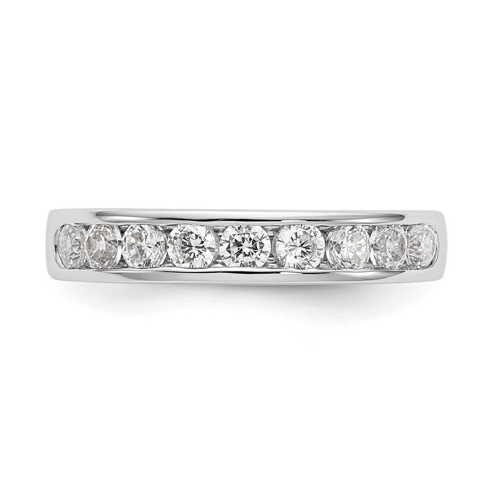 0.25ct. CZ Solid Real 14K White Gold 9-1.9mm Channel Wedding Band Ring