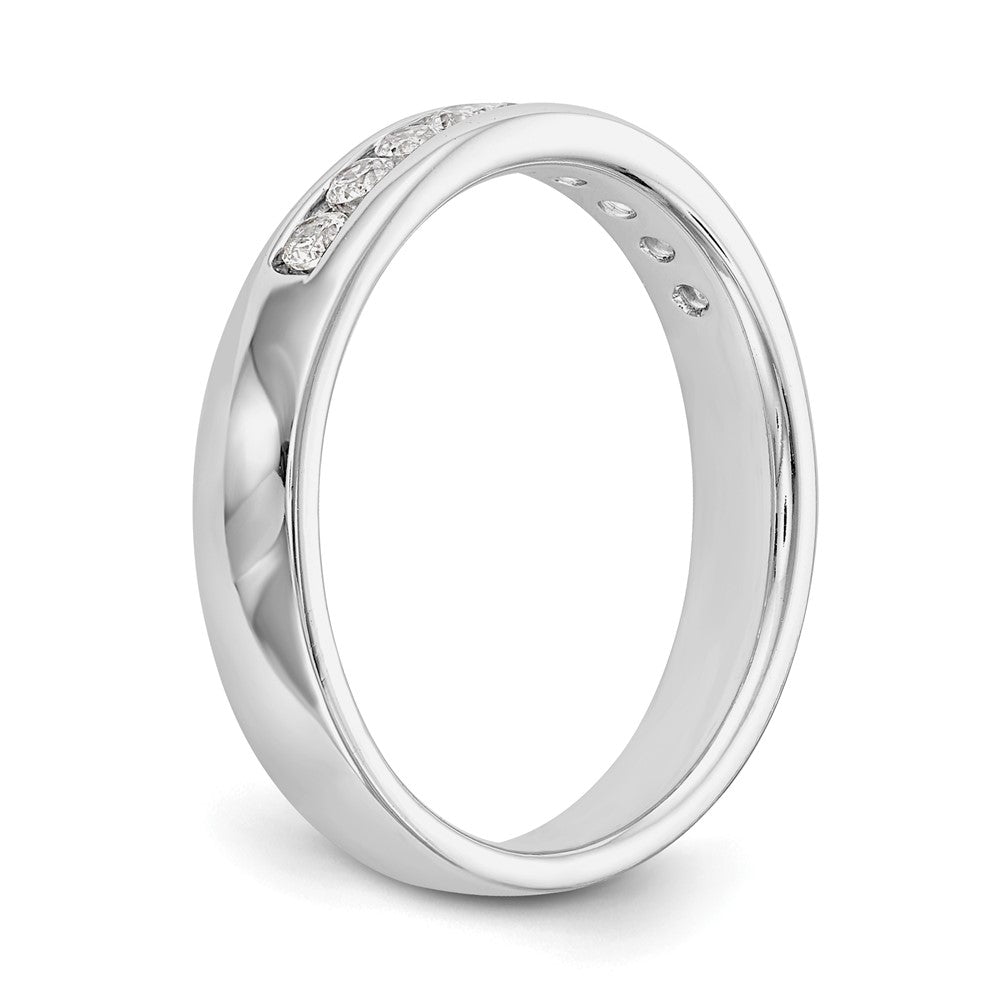 0.25ct. CZ Solid Real 14K White Gold 9-1.9mm Channel Wedding Band Ring