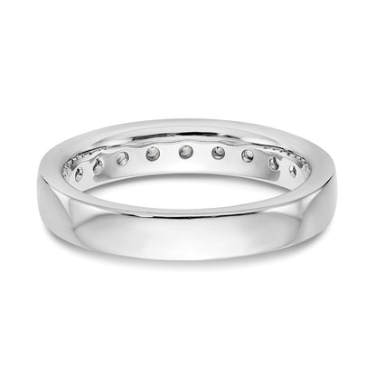 0.53ct. CZ Solid Real 14K White Gold 9-2.5mm Stone Channel Wedding Band Ring