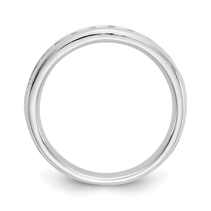 0.40ct. CZ Solid Real 14K White Gold 9-Stone Channel Wedding Band Ring