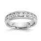 14K White Gold 9-Stone Real Diamond Channel Band