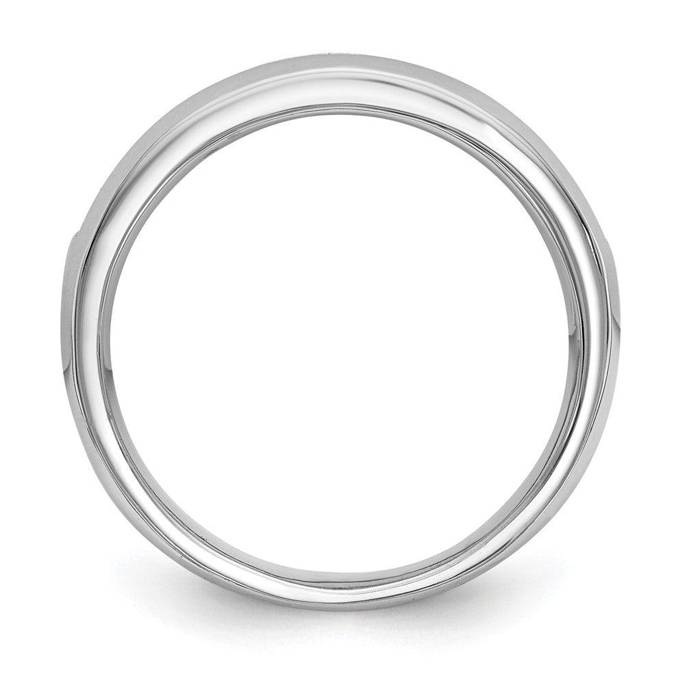 1.05ct. CZ Solid Real 14K White Gold 9-Stone Channel Wedding Band Ring