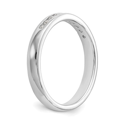 0.20ct. CZ Solid Real 14K White Gold 10-1.7mm Stone Channel Wedding Band Ring