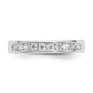 14k White Gold 10-Stone 1/3 carat Round Diamond Complete Channel Band