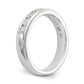 14k White Gold 10-Stone 3/4 carat Round Diamond Complete Channel Band