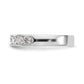 14k White Gold 10-Stone 7/8 carat Round Diamond Complete Channel Band