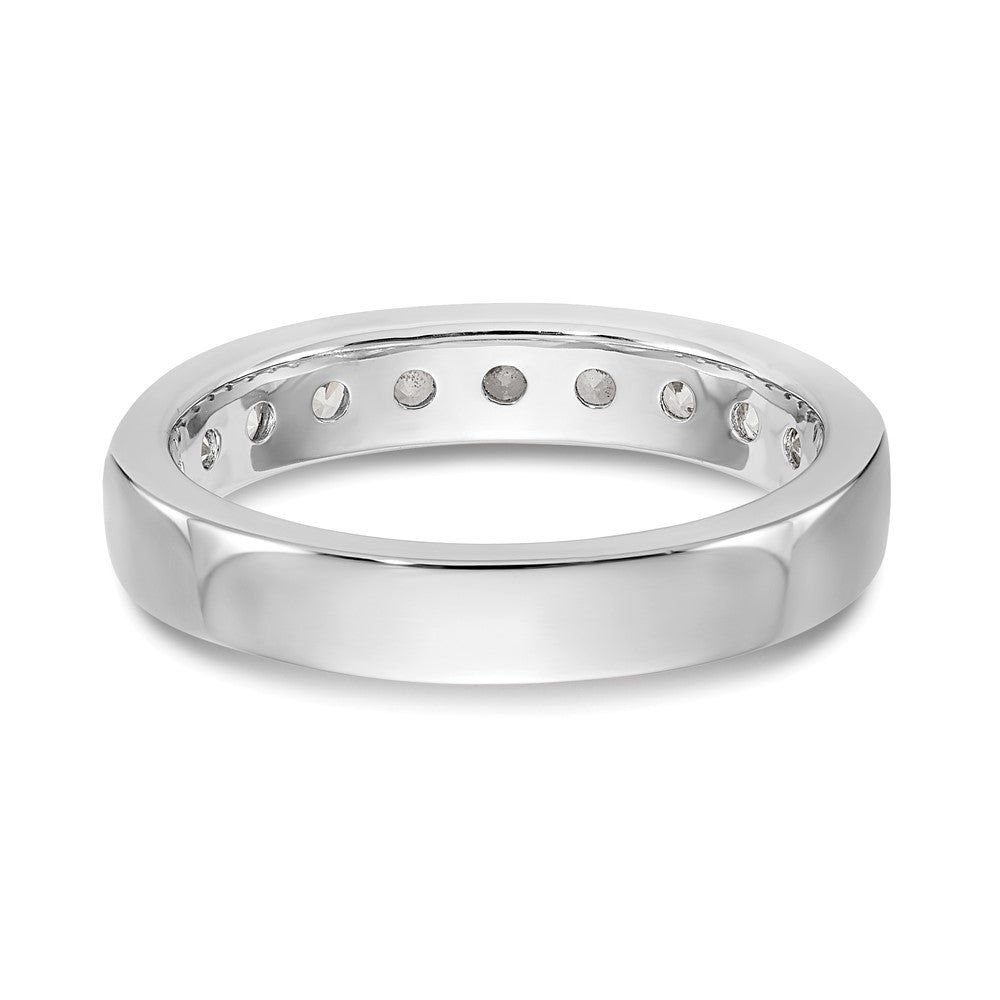 0.93ct. CZ Solid Real 14K White Gold 10-2.9mm Stone Channel Wedding Band Ring