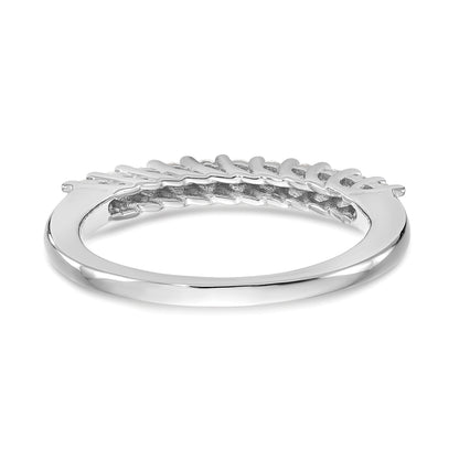 0.31ct. CZ Solid Real 14K White Gold 11-Stone Wedding Band Ring
