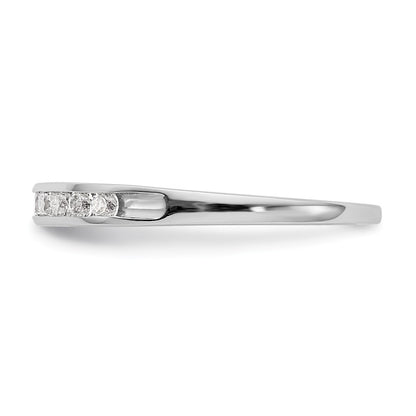 0.31ct. CZ Solid Real 14K White Gold 11-Stone Channel Wedding Band Ring
