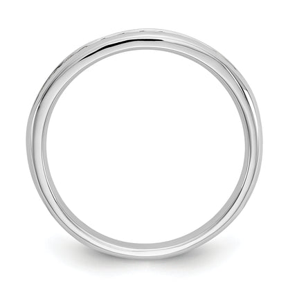 0.17ct. CZ Solid Real 14K White Gold 11-Stone Channel Wedding Band Ring