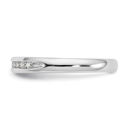 0.17ct. CZ Solid Real 14K White Gold 11-Stone Channel Wedding Band Ring