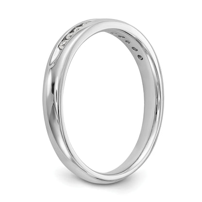 0.17ct. CZ Solid Real 14K White Gold 11-Stone Channel Wedding Band Ring