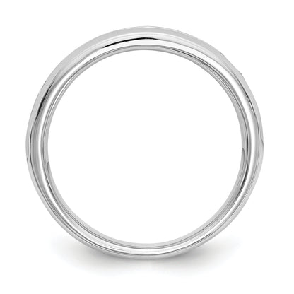 0.77ct. CZ Solid Real 14K White Gold 11-Stone Channel Wedding Band Ring