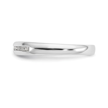0.22ct. CZ Solid Real 14K White Gold 11-Stone Channel Wedding Band Ring