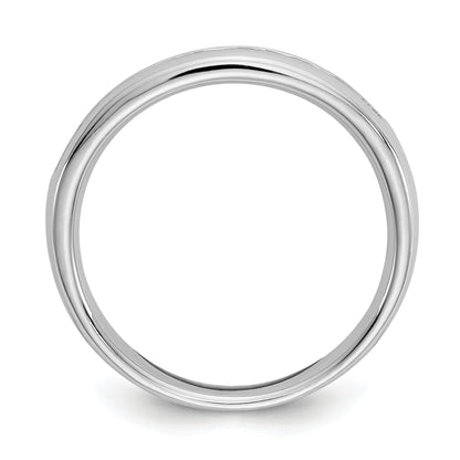 0.25ct. CZ Solid Real 14K White Gold 11-Stone Channel Wedding Band Ring