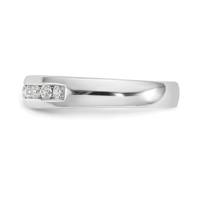 0.43ct. CZ Solid Real 14K White Gold 11-Stone Channel Wedding Band Ring