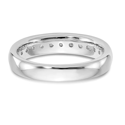 0.43ct. CZ Solid Real 14K White Gold 11-Stone Channel Wedding Band Ring