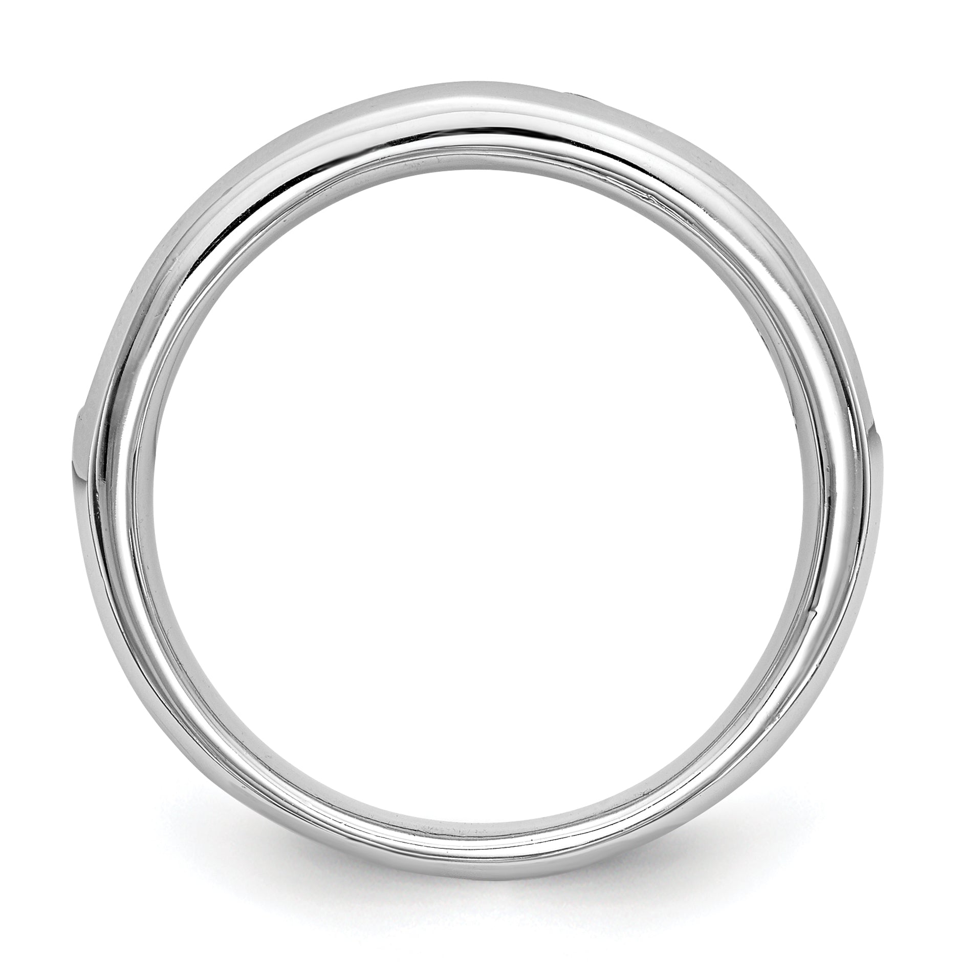 0.77ct. CZ Solid Real 14K White Gold 11-Stone Channel Wedding Band Ring