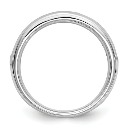 0.77ct. CZ Solid Real 14K White Gold 11-Stone Channel Wedding Band Ring