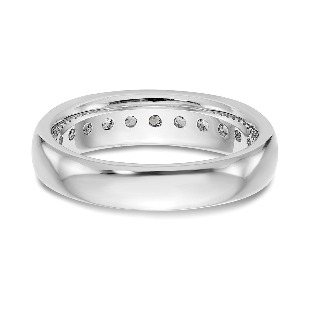 0.77ct. CZ Solid Real 14K White Gold 11-Stone Channel Wedding Band Ring