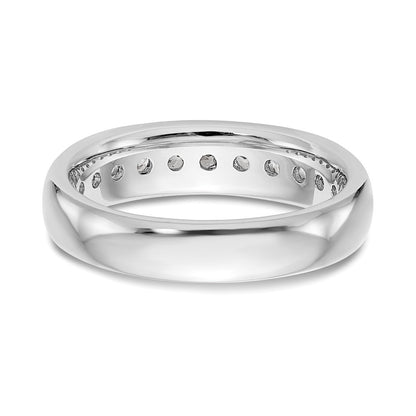 0.77ct. CZ Solid Real 14K White Gold 11-Stone Channel Wedding Band Ring