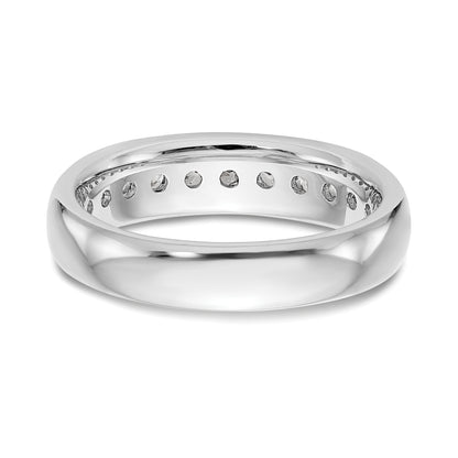 0.77ct. CZ Solid Real 14K White Gold 11-Stone Channel Wedding Band Ring