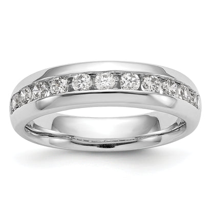 0.77ct. CZ Solid Real 14K White Gold 11-Stone Channel Wedding Band Ring