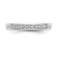 14k White Gold 11-Stone 1/5 carat Round Diamond Complete Channel Band