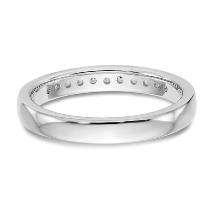 0.22ct. CZ Solid Real 14K White Gold 11-Stone A4 Channel Wedding Band Ring