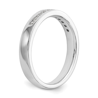 0.22ct. CZ Solid Real 14K White Gold 11-1.7mm Stone Channel Wedding Band Ring